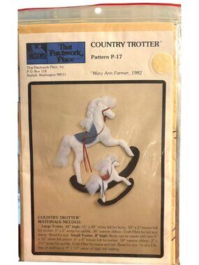 Vintage That Patchwork Place Country Trotter Rocking Horse P-17 Sew Pattern U/C